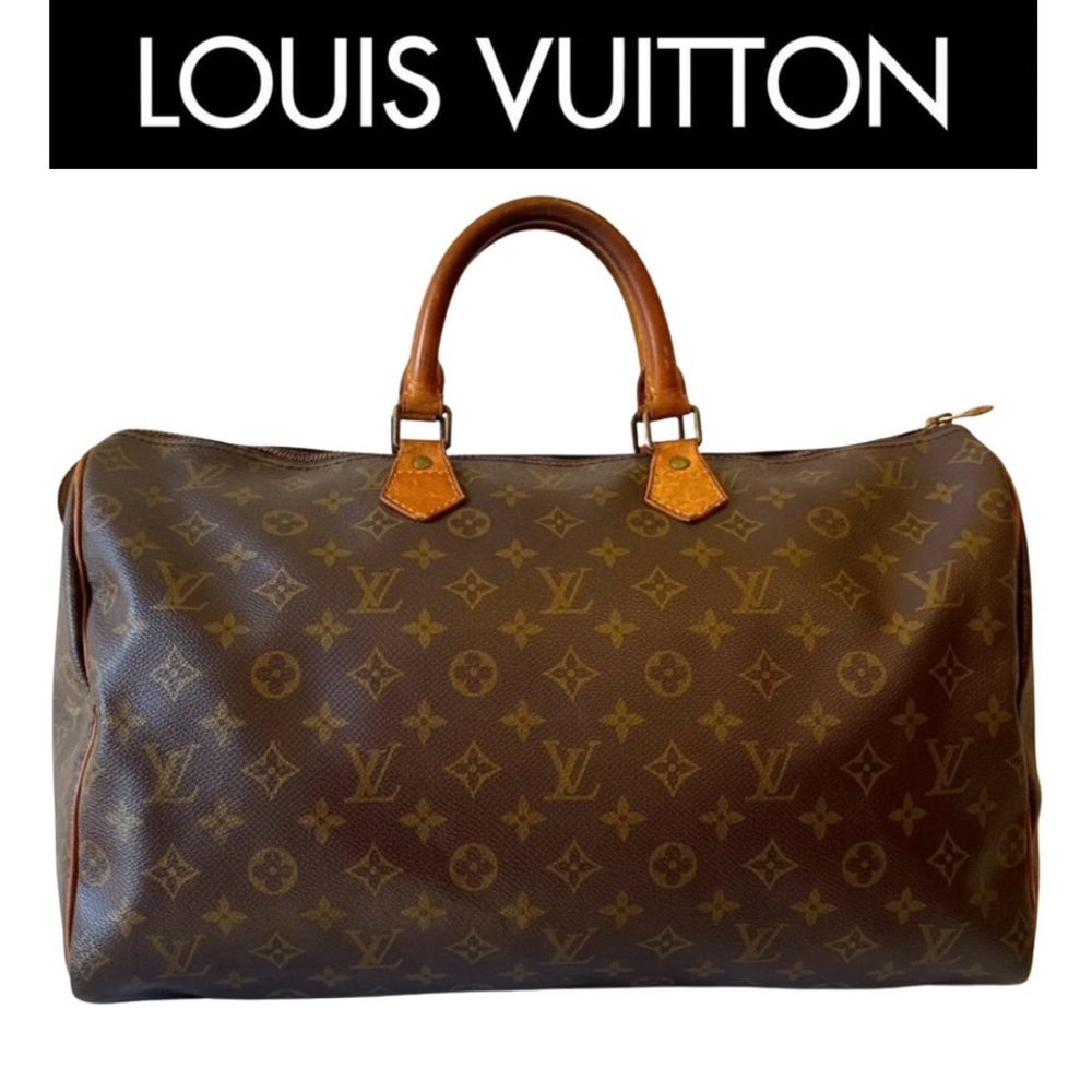 LOUIS VUITTON Monogram Speedy 40 Handbag, Authentic, Vintage, EUC.